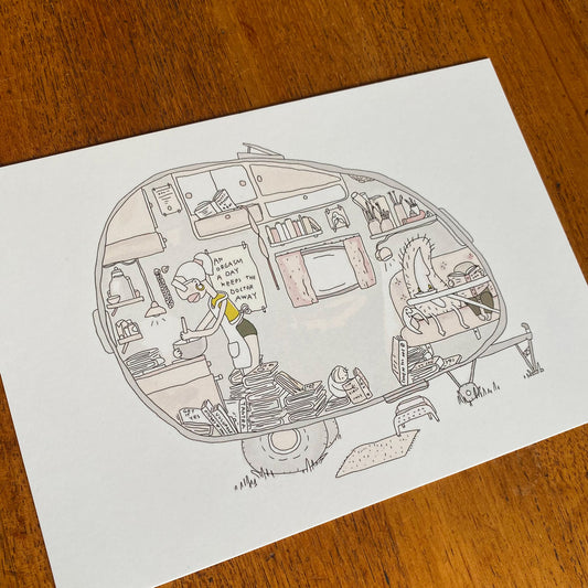 Campingvogn - A3 & A4 print